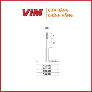 Đầu mài phủ kim cương MINIMO AD2217