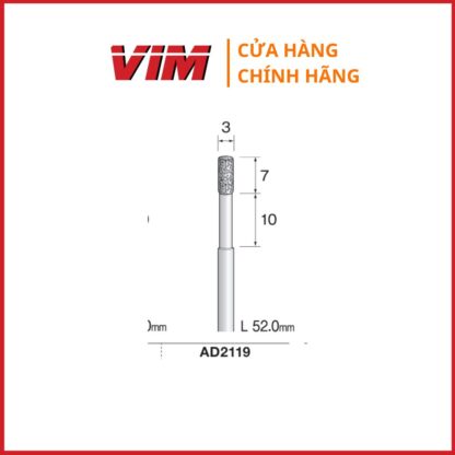 Đầu mài phủ kim cương MINIMO AD2219