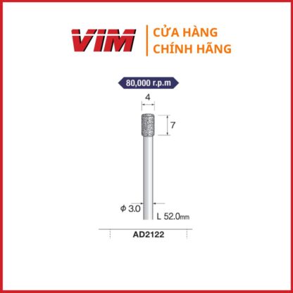 Đầu mài phủ kim cương MINIMO AD2122 